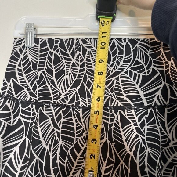 Lululemon Black White Palm Print Leggings Size 4 - Picture 6 of 6